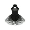 thumbnail image 4 of iiniim Kids Girls Sequins Halter Ballet Tutu Dress Gymnastics Leotard Lyrical Latin Jazz Costume, 4 of 7