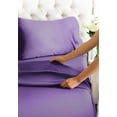 thumbnail image 5 of CGK Linens 4-Piece Extra Deep Pocket Sheet Set - California King Size Breathable & Cooling Bed Sheets Fits 18"-24" Mattresses, Purple, 5 of 7