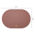 thumbnail image 6 of Oval Placemats Set of 4 Vinyl Placemats for Kitchen Dining Washable Heat Resistant Table Placemats Wipeable Table Mat Brownish 17.7x11.8inch, 6 of 6