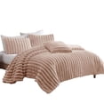 thumbnail image 1 of Sieno 3pc Twin XL Comforter Set, Pink Faux Fur, Micro Mink Back, 1 of 1