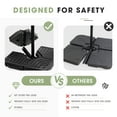 thumbnail image 2 of Scafild | 4-Piece Patio Offset Umbrella Base Stand,180lbs Heavy-Duty Sand Filled Patio Umbrella Base - Black, 2 of 7