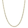 thumbnail image 1 of Real 14kt Yellow Gold 3.5mm Semi-Solid Figaro Chain; 20 inch; Lobster Clasp; for Adults and Teens; for Women and Men, 1 of 5