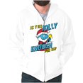 thumbnail image 5 of Grumpy Smurf Jolly Enough Xmas Santa Zip Up Hoodie Men's Women's Brisco Brands M, 5 of 6