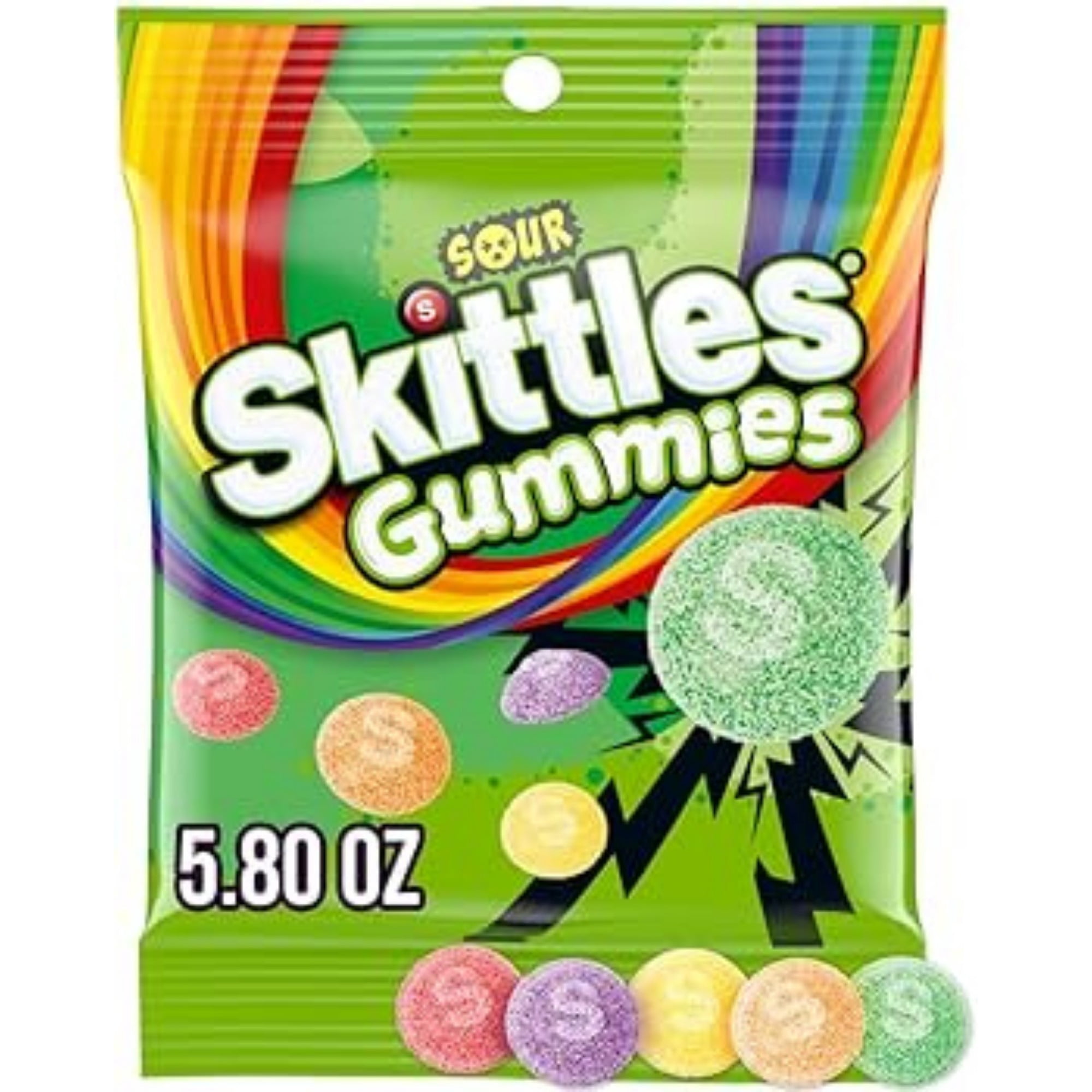 Sour Candy Variety Pack - 5 Bags Best Value Mix : Skittles Gummies, Airheads , Warheads & More