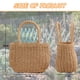 thumbnail image 4 of Bolsos de paja para mujer, bolso Hobo pequeño de paja tejido a mano, asa redonda, anillo, Tote Retro, 4 of 8