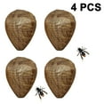 thumbnail image 3 of 4 Piezas Señuelos de Nido de Avispas Impermeables Disuasorios de Avispones Colgantes Nido de Avispas de Tela Falsa Señuelo de Abejas No Tóxico Disuasorio para Hogar y Jardín al Aire Libre, 3 of 8
