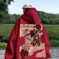 thumbnail image 2 of Sudadera con capucha con estampado gráfico de rosas vintage Y2K para hombre, ropa de calle gótica de moda, sudaderas casuales holgadas de estilo hip hop con forro polar, 2 of 5