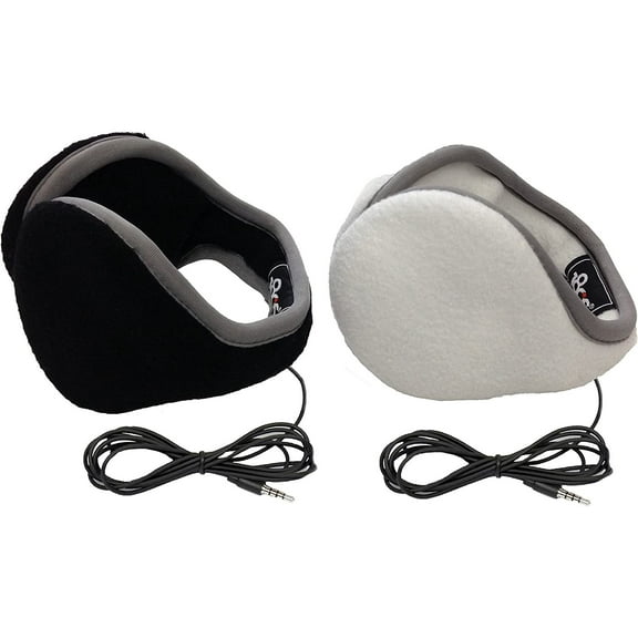 180s Unisex 2-Pack Behind the Head Adjustable Ear Warmers With Built In Headphones