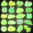 thumbnail image 3 of Purpurina Squishy LEEHUR Mochi, 20 unidades, animales que brillan en la oscuridad, 3 of 8