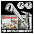 thumbnail image 2 of Brushed Nickel Kitchen Faucet Detachable Handheld Sprayer Single Hole Pull Out Spout Kitchen Sink Mixer Tap Stream Sprayer Head, 2 of 6
