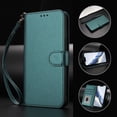 thumbnail image 5 of ELEHOLD For Apple iPhone Air Flip PU Leather Wallet Case with Credit Card Slot RFID Blocking Kickstand Shock-Absorbent TPU Magnetic Protective Cover With Lanyard ,Darkgreen, 5 of 12