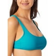 thumbnail image 2 of California Waves Womens Juniors Ribbed Pool Bikini Swim Top, 2 of 3