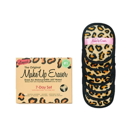The Original MakeUp Eraser 7 Day Set for Adults and Teens, Leopard