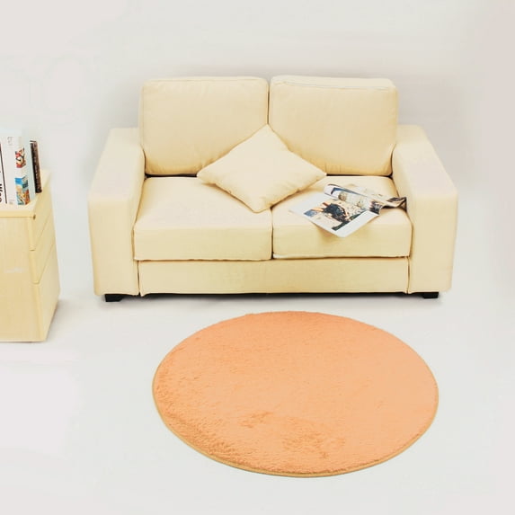 6 Colors 39 inch Circular Polyester Circle Soft Fluffy Floor Round Rug Anti-skid Shaggy Area Rug Dining Room Carpet Yoga Bedroom Floor Mat / Cover Parlor Decor