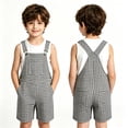 thumbnail image 6 of Kiijoy Girl Checkered Overalls Shorts Summer Casual Gingham Sleeveless Romper, Sizes 10-11, 6 of 7