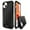 Black/Aramid Fiber, variant on CaseBorne R Series Case for iPhone 14 / iPhone 13 Aluminum Frame Clear Backplate - Iridescent