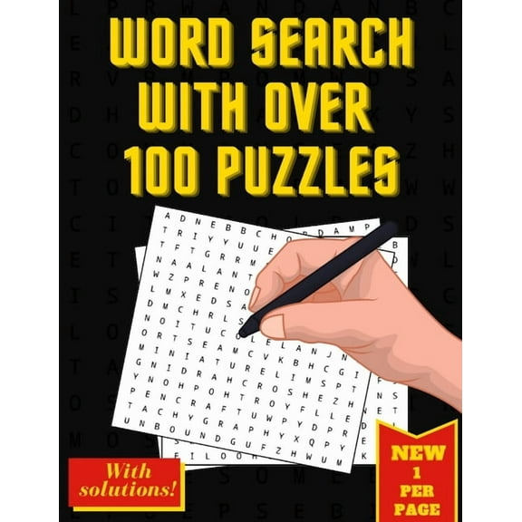 Word Search with Over 100 Puzzles: Word Search Books for Adults Large Print, Stress Reflief and Meditation, (Paperback)