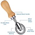thumbnail image 3 of ORUYROP Ravioli Cutter Stamps with Roller Wheel Round Mold with Wooden Handle and Fluted Edge Pasta Press Pasta Cutter for Home and Kitchen Use- 1.3" Diameter, 3 of 7