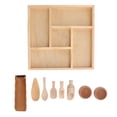 thumbnail image 2 of Sensory Bin Tools, Pretend Dish Toys Safe Wooden  for Toddlers for Transfer Work, 2 of 7