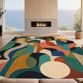 thumbnail image 2 of Design&I 8'x10' Ultra Soft Area Rug, Multicolor Abstract Geometric Design Dynamic Shapes with Bold Modern Fluffy Washable Non Shedding for Bedroom Living Room Under Sectional, 2 of 3