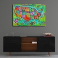 thumbnail image 4 of Epic Art 'Map Of Usa' by Dean Russo Acrylic Glass Wall Art, 36" x 24", 4 of 8