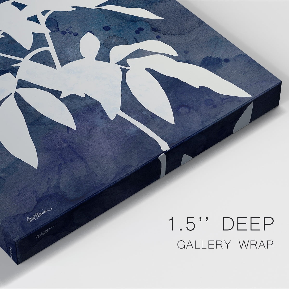 Indigo Botanical I Revisited Premium Gallery Wrapped Canvas - Ready to Hang