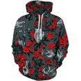 thumbnail image 1 of Chaos World Sudadera con capucha para hombre de manga larga con estampado gráfico divertido en 3D, talla L, 1 of 5