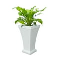 thumbnail image 3 of Mayne Bordeaux 28" x 16" x 16" Tall Self-Watering Polyethylene Planter - White, 3 of 8