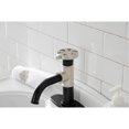 thumbnail image 4 of Kingston Brass KSD2826RX Belknap One-Handle Single-Hole Bathroom Faucet with Deck Plate and Push Pop-Up Drain, Matte Black/Polished Nickel, 4 of 7