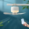thumbnail image 6 of Blueek Portable Camping Ceiling Fan with LED Light, Silent USB Rechargeable Fan with Remote Control for Indoor & Outdoor Use(White), 6 of 6