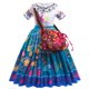 thumbnail image 1 of Addams vestido de princesa Peach para niña, disfraz de Elsa, Anna, Blancanieves, traje con estampado de Isabella y bella Fivean unisex, 1 of 2