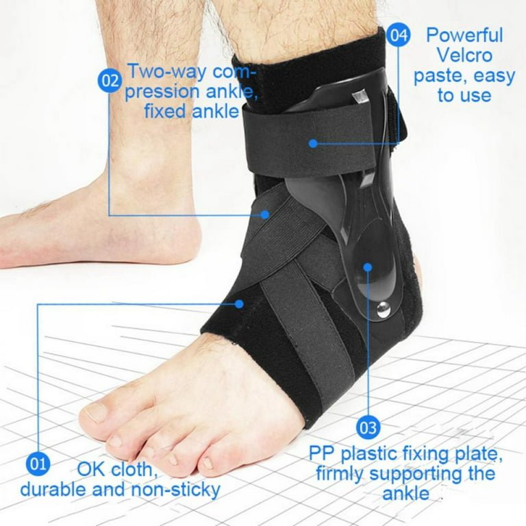 Ankle Brace for Sprained Ankle, Ankle Support Brace with Side Stabilizers  for Men & Women, Ankle Splint Stabilizer Volleyball, Basketball, Ankle