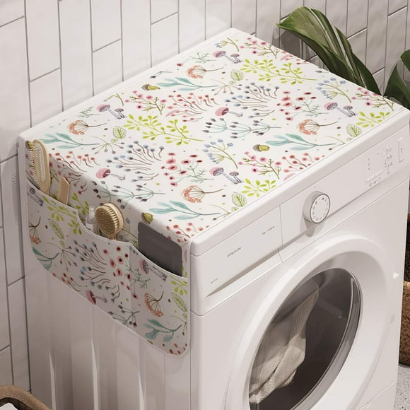Organizador Ambesonne Colorful Lavadora 47 x 47 cm Verde Rosa
