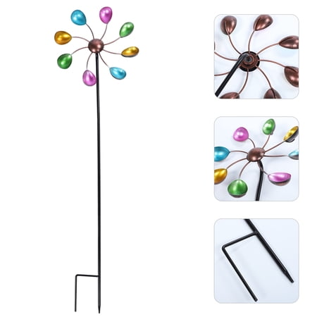 LOLIPPYY 1Pc Outdoor Iron Windmill Rotating Garden Ornament with Durable Wear Resistance LOLIPPYY 1Pc Outdoor Iron Windmill Rotating Garden Ornament with Durable Wear Resistance