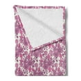 thumbnail image 2 of Floral Soft Flannel Fleece Blanket, Romantic Composition of Chrysanthemums Illustration Drawn by Hand, Cozy Plush for Indoor and Outdoor Use, 50" x 60", Pink Pale Fuchsia and White, by Ambesonne, 2 of 5