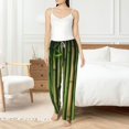 thumbnail image 4 of Salouo Green Bamboo Fence1 Print Women's Pajama Pants Casual Loose Sweatpants PJs Flowy Pants Drawstring Palazzo for Women Wide Leg Pants Lounge Pajama -Small, 4 of 8
