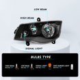 thumbnail image 2 of Pour 11-19 Dodge Grand Caravan Phare 08-16 Chrysler Town&Country Phare 2 Pcs, 2 of 7