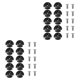 thumbnail image 2 of Eigraketly Paquete de 10 guías de línea de cubierta, cuerda de tracción redonda ranurada para Kayak, deportes acuáticos portátiles, hebilla con tornillos 2piezas, 2 of 6
