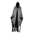 thumbnail image 1 of Capa de Halloween, disfraz de cosplay, túnica de mago gótico medieval para hombre y mujer unisex Gris Negro, 1 of 9