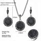 thumbnail image 4 of Black Resin Jewelry Set for Women Includes Necklace Ring and Earrings 4 Pieces, 4 of 4