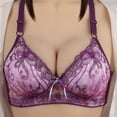 thumbnail image 2 of zuwimk Push Up Bras for Women,Women's Light Wireless Bra Full-Coverage T-Shirt Bra Purple,36, 2 of 5