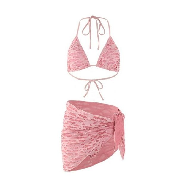 Traje de baño de bikini para mujer (3 piezas) ropa de playa superior e inferior de los spas de clubes salones de playa de piscina de natación