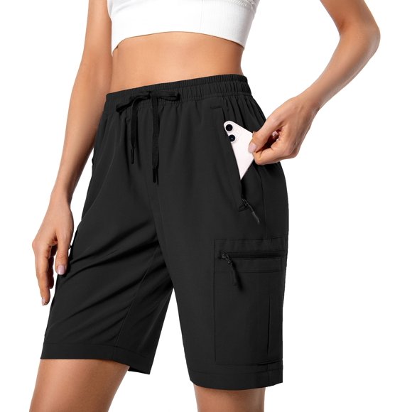 Pantalones cortos cargo de senderismo Hugut para mujer, de secado rápido, resistentes al agua