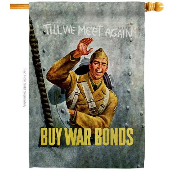 US Brotherhood H183046-BO 28 x 40 in. Till We Meet Again House Flag with Armed Forces Service Double-Sided Decorative Vertical Flags Decoration Banner Garden Yard Gift