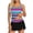 A-Sky Blue, variant on cocolona Womens Modest Tankini Swimsuits Fashion Floral Print 3 Piece Bathing Suit with Skirt Vacation Beach Swimwear