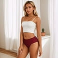 thumbnail image 5 of Womens Underwear - maroon No Show Seamless Underwear for Women, Stretch Women's Panties, Hipster Soft Comfort Ladies Panties Bikini Underwear Briefs, 5 of 6