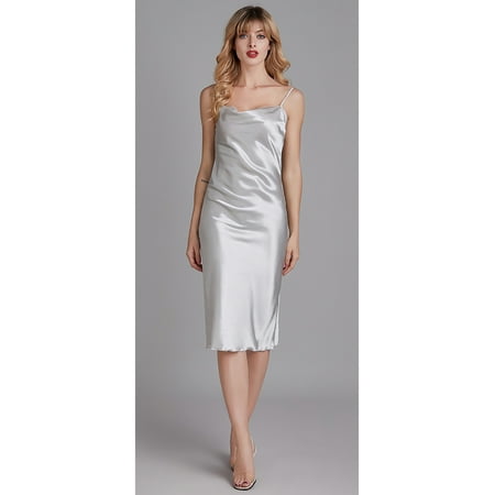 

Women s Silky Satin Nightgown Bridesmaids Lingerie Dress Loungewear