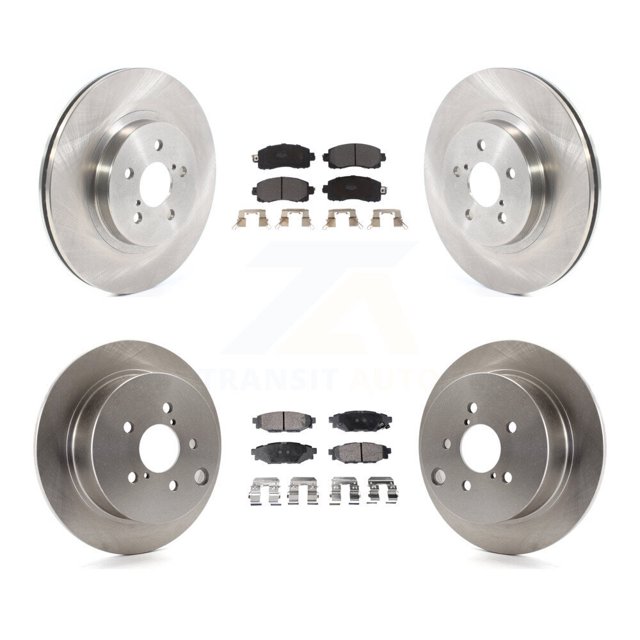 Transit Auto Front Rear Disc Brake Rotors and Semi-Metallic Pads Kit for Car Subaru Crosstrek Impreza K8F-102770