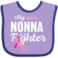 thumbnail image 3 of Inktastic Breast Cancer Awareness My Nonna is a Fighter Boys or Girls Baby Bib, 3 of 4