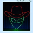 thumbnail image 4 of Handmadetneonsign Alien Cowboy Neon Sign, Alien Wall Art Decor, Western Cowboy House Wall Decor 037560, 4 of 5